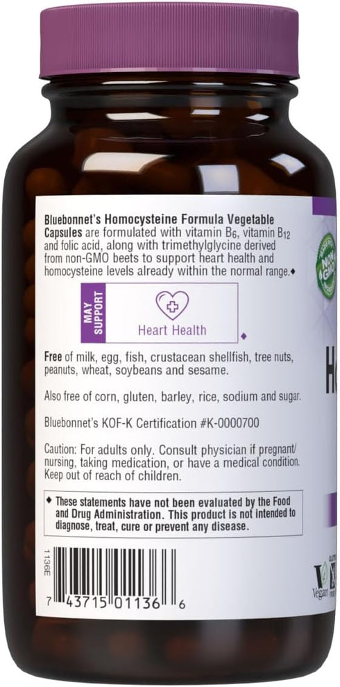 BlueBonnet Homocysteine Formula Supplement, 120 Count...