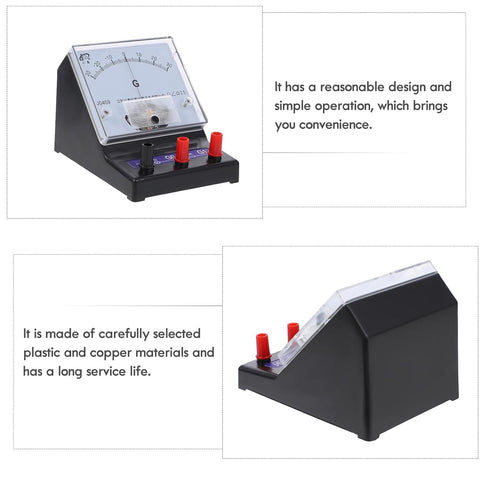Angoily Ammeter Physics Experiment Apparatus Analog Ampere Tester Hand Tools Analog Galvanometer Manual Volt Meter Current Measuring Indicator Mic...