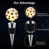 Soleebee 3 Pack Decorative Wine Stoppers, Wine Bottle Stopper with Beautiful Art Glass?Beverage Bottle Stoppers For Gifts, Bar, Holiday Party, Wed...