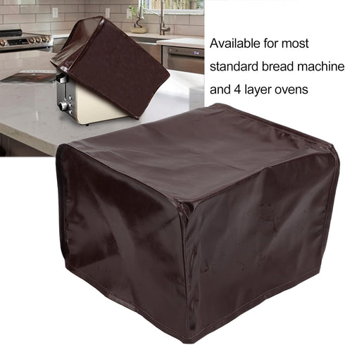 Bread Machine Cover, Exquisite PU Leather Long Life Span Toaster Protector Anti Collision for Kitchen Appliance(Brown)...