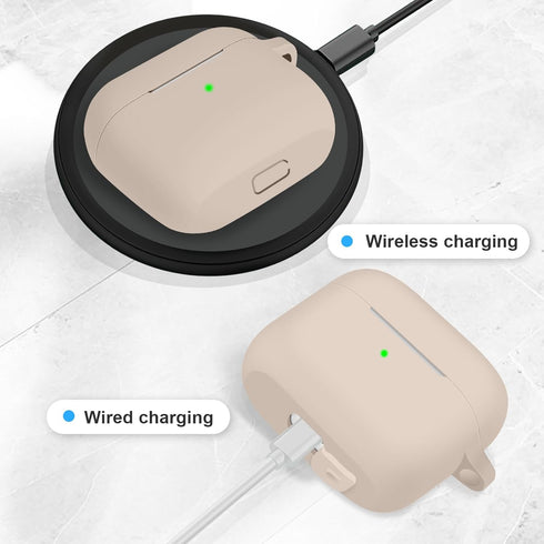 AirPods 3 Case Cover, Silicone Protective Accessories Skin with Keychain and Cleaner Kit Compatible with Apple AirPod 3rd Generation 2021 for Wome...