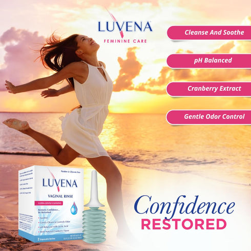 LUVENA Daily Personal Feminine Rinse - Ultra Gentle Wash to Maintain Freshness & Resist Odor - pH Balanced, Paraben Free, Gynecologist Tested - So...