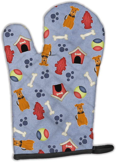 Caroline's Treasures BB2654OVMT Dog House Collection Airedale Oven Mitt Heat Resistant Thick Oven Mitt for Hot Pans and Oven, Kitchen Mitt Protect...
