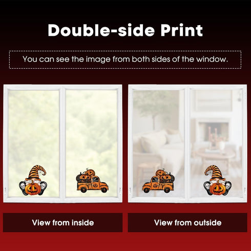 Horaldaily 83 PCS Halloween Window Cling Sticker, Ghosts Pumpkins for Home Party Supplies Shop Window Glass Display Decoration...