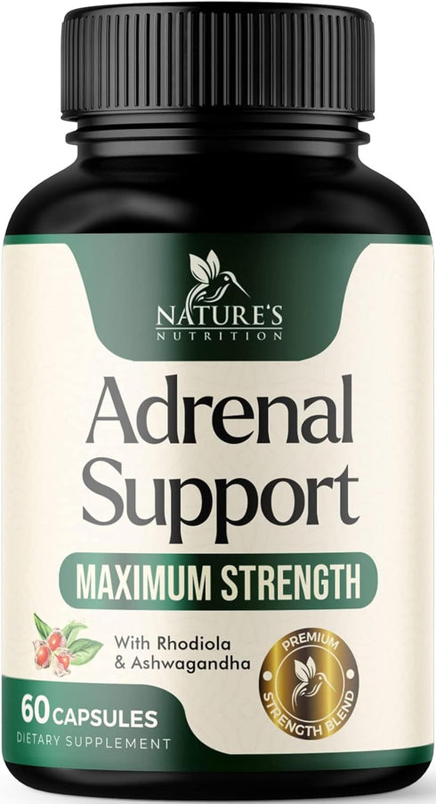 Adrenal Support Supplements & Cortisol Manager with Ashwagandha and 10 Herbs & Nutrients to Support Adrenal Function, Cortisol Health, Energy Leve...