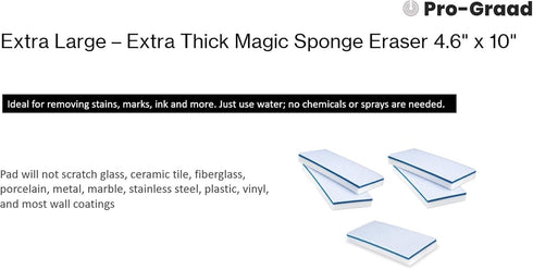 Eraser Pads - 5 Pack 4.5" x 10" x 1" Commercial Grade Melamine Sponges for Floor, Tile, Grout, Baseboard & Walls - Durable & Versatile Cleaning - ...