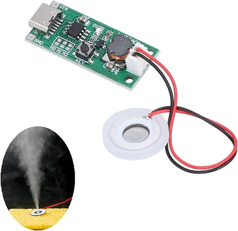 Ultrasonic Mist Maker Humidifier, 5V Atomization Disc 108KHz Mist Atomizer DIY Humidifier with PCB, DIY Mist Atomizer USB Board Ultrasonic Atomiza...