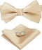 Bow Ties for Men, Men’s Pre-Tie Bow Tie Satin Silk Adjustable Bow Tie Cufflinks Handkerchief Sets With Gift Box...