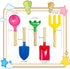 Kids Gardening Tools Set, 5PCS Gardening Tools for Kids Metal with Sturdy Wooden Handle Safe Gardening Tools 8" Children Beach Sandbox Toy...