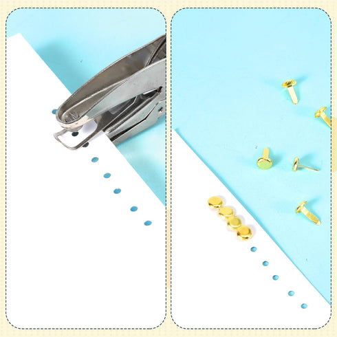 150pcs Brads Paper Fasteners, 0.31X0.55 Inch Mini Brads Round Fasteners Craft Brads Fasteners Split Pins for Paper Crafts Scrapbooking DIY Project...