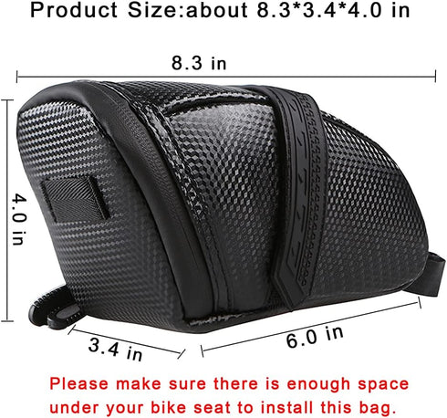 Bicycle Seat Bag Water Proof,Bike Pack Under Seat,Wedge Saddle Bag for Bike,Cycling Accessories...
