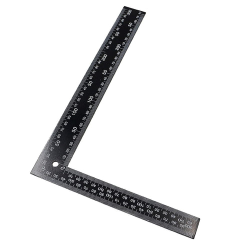Metal L Square Ruler, 90 Degree Right Angle Metric and Inches Ruler, Double Sided Ruler with Clear Scale, Stainless Steel Right Angle Measuring To...