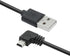 Right Angle Dash Cam Power Cord 11.5FT,90 Degree Mini USB Charging Cable 24AWG for Garmin Nuvi GPS,Canon Camera,Dash Cam etc Mini USB Devices(Blac...