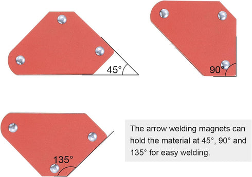 Mini Arrow Welding Magnet Holder, 10LBS 45, 90, 135 Degree Angle Arc Tig Mig Magnetic Metal Clamps Working Tools for Welding, Soldering, Assemblin...