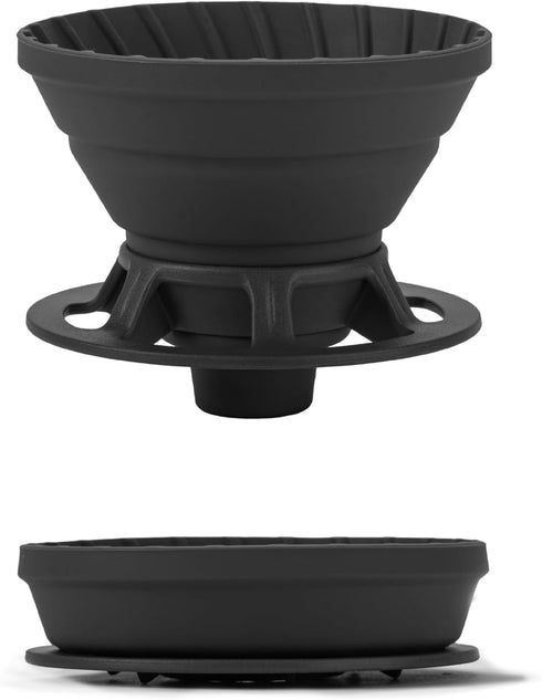 Collapsible Coffee Dripper, Silicone Reusable Pour Over Coffee Maker, Pour Over Coffee Dripper for Camping, Business Trip, Home?Office, Single Cle...