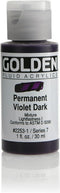 Golden Fluid Acrylic Paint 1 Ounce-Permanent Violet Dark......