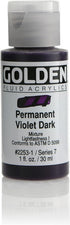 Golden Fluid Acrylic Paint 1 Ounce-Permanent Violet Dark......