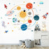 Space Planet Wall Decals Wall Stickers Kids,Cute Educational Wall Stickers for Daycare,Nursery,Playroom,Babyroom,Classroom,School....
