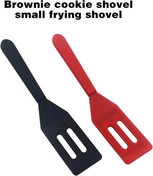 Mini Brownie Serving Spatula, Cookie Silicone Spatulas Flexible Nonstick Silicone Serve Turner Heat-Resistant for Flip Egg in Small Frying Pan Coo...