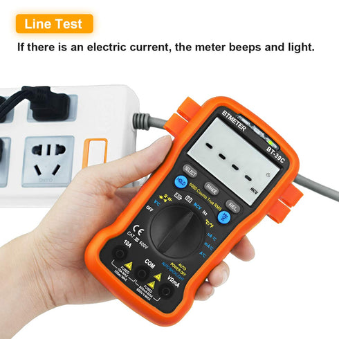 BTMETER BT-39C True RMS Digital Multimeter Auto Ranging for AC DC Voltage,Current, Resistance, Capacitance Tester with Temp Battery LED Test Auto ...