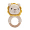 Youuys Wooden Baby Rattle Toys, Easter Rattle for Baby Crochet Lion Rattle Toy Natural Wood, Shaker Rattle for Hand Grips, Boy Girl First Rattle G...