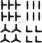 JIH Aquarium Airline Tubing Connectors Black Plastic,Standard 3/16" air tubing (J-Black4-40)...