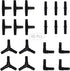 JIH Aquarium Airline Tubing Connectors Black Plastic,Standard 3/16" air tubing (J-Black4-40)...