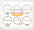 BESTOYARD 6Pcs 80s Party Tee Shirt Clips T Shirt Scarf Clip Ring Buckles Waistband Neckerchief Clip Rings for Clothing Embellish...