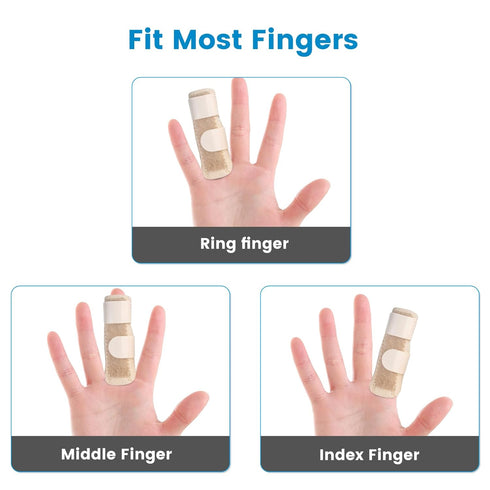 2PCS Finger Splints, Finger Brace for Trigger Finger - Broken Finger - Arthritis - Straightening - Pain Relief, Finger Protectors Support for Inde...