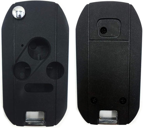 Ezzy Auto 3+1 Buttons Flip Key Shell Case Fob fit for Accord CR-V Pilot Civic Keyless Remote Entry...