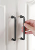 5 Pack 3-3/4 Inch Matte Black Kitchen Cabinet Handles Black Modern Cabinet Pulls Antique Dresser Drawer Pulls Farmhouse Kitchen Hardware for Cabin...