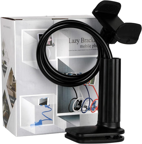 WANBY Phone Holder Bed Gooseneck Mount Mobile Phone Holder Table Stand Flexible 360° Rotation Cell Phone Clip Holder Lazy Bracket Mount for All Sm...