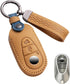 for Mercedes Benz Key Fob Cover Leather Car Key Case Keychain Fob Holder Compatible for Mercedes Benz E-Class G-Class S-Class 2020-2024 (Brown)...