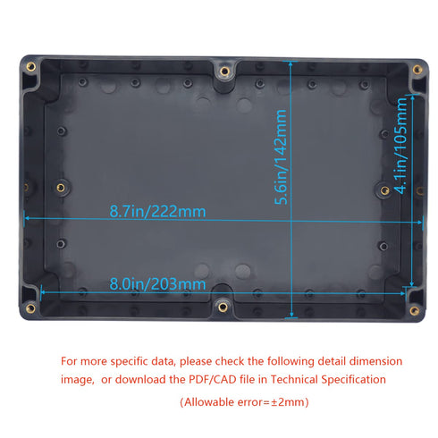 Junction Box, Zulkit Project Box IP65 Waterproof Dustproof ABS Plastic Electrical Boxes Electronic Enclosure Black 9.1 x 5.9 x 3.4 inch(230 x 150 ...