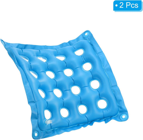 PATIKIL Inflatable Seat Cushion, 2 Pack Portable Air Seat Chair Cushions Breathable PVC Square Seat Pad for Home Wheelchairs Office Chairs, Blue...