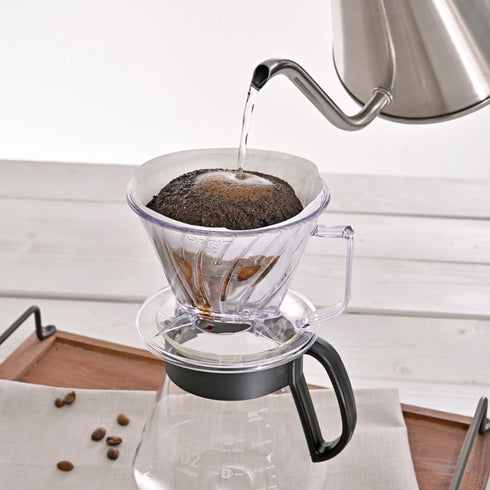 Hario Pegasus Flat Bottom Dripper, Size 02, Clear...