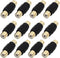 RCA Coupler 12-Pack, RCA Female to Female Adapter Gold Plated for RCA Cable Extension, Phono, Speaker, RCA Cable, Amplifier...