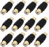 RCA Coupler 12-Pack, RCA Female to Female Adapter Gold Plated for RCA Cable Extension, Phono, Speaker, RCA Cable, Amplifier...