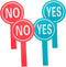 ERINGOGO 4pcs Hand Holding Score Board Auction Voting Supply Dry Erase Signs Voting Board Yes or No Paddles Classroom Supplies Yes Paddles Hand Ho...