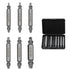 6PC Damaged Screw Extractor Set,Upgrade-Gifts for Men,High Speed Steel for Easy Removal of Rusty & Broken Hardware, Remover for Stripped Head Scre...
