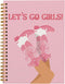 Preppy Pink College Ruled Spiral Notebook Journal, Let’s Go Girls, Pink Preppy Boots Cowgirls Hardcover Spiral Notebook Journals for Girls School ...