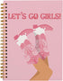 Preppy Pink College Ruled Spiral Notebook Journal, Let’s Go Girls, Pink Preppy Boots Cowgirls Hardcover Spiral Notebook Journals for Girls School ...