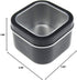 6-Pack 8oz Empty Square Metal Tins with Clear Window for Candle Making, Candies, Gifts & Treasures, Black...