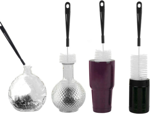 ALINK 16in Extra Long Black Bottle Cleaning Brush Cleaner for Washing Narrow Neck Beer/Wine/Thermos, Sport Well/Brewing Bottles/Hummingbird Feeder...