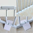 6pcs Fence Reinforcement Groove Durable Practical U Shape Portable Reinforcement Groove and Support Feet for Pet Gate, Pet Gate Plastic Support Fe...