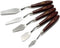 CONDA Palette Knife Painting Stainless Steel Spatula Palette Knife Oil Paint Metal Knives Wood Handle (Red 5 Piece)...