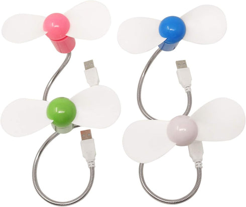 Honbay 4PCS Mini Mobile Portable USB-Powered Cooling Fan Gooseneck Air Blower for Desktop PC Computer Laptop Notebook Tablet...