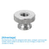 uxcell Knurled Thumb Nuts, 3Pcs M4 x D12mm x H8mm Stainless Steel Round Knobs Fasteners Through Hole Hand Screw Nut Silver for 3D Printer Parts, M...