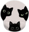 Cat Mouse Pad, Funny Ergonomic Mousepad with Wrist Rest, Gaming Mouse Pad Wrist Support with Non-Slip Pain Relief PU Base, Black Cat Mouse Pads fo...