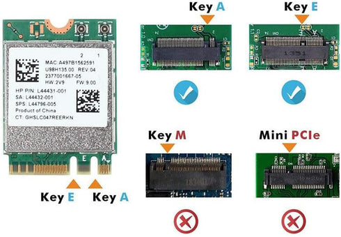 Computer Upgrade King Wireless Card RTL 8822CE 802.11ac/abgn PCIe WLAN with Bluetooth 5.0 (Made_by_Realtek)...